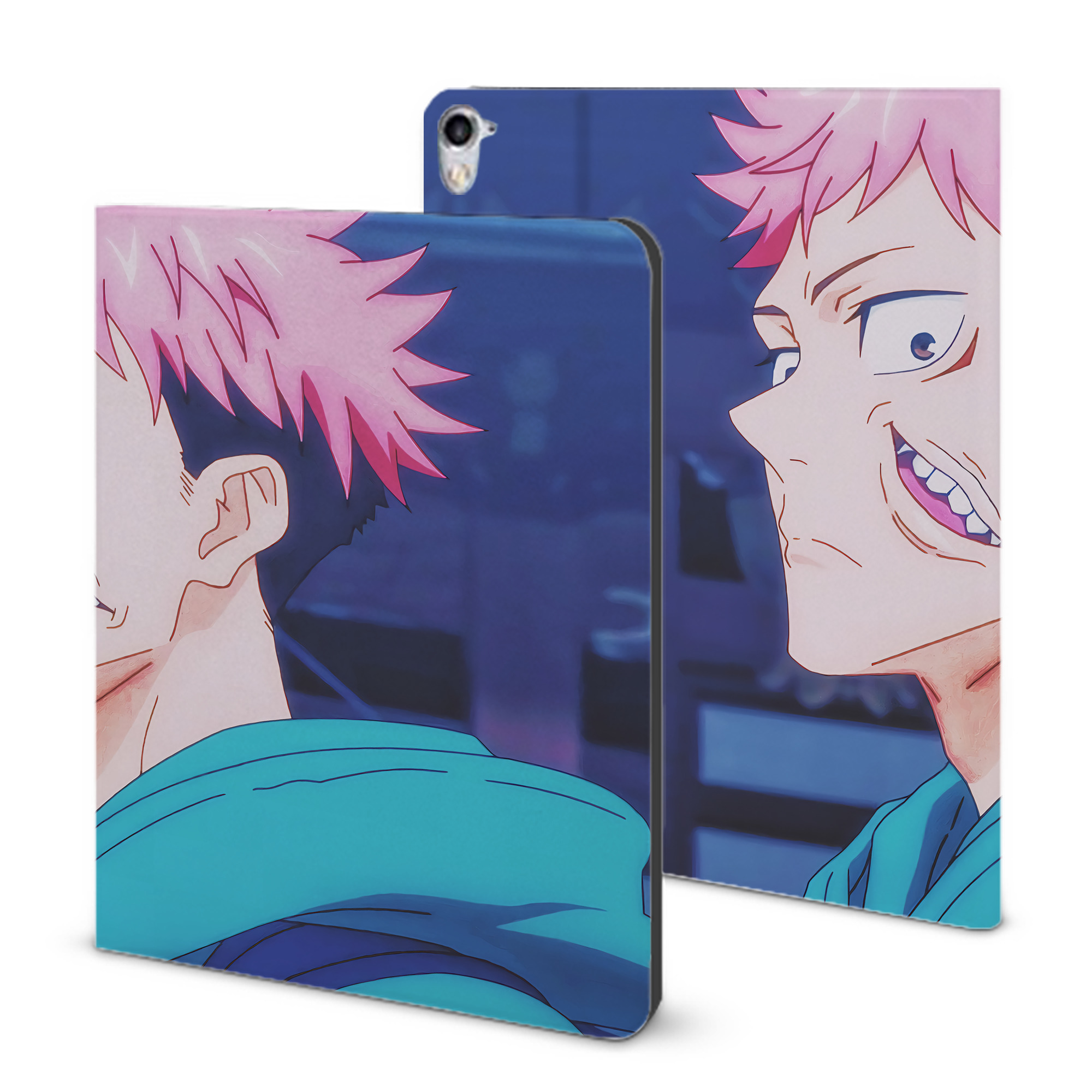 （画像用） 呪術廻戦 Jujutsu Kaisen IPad ケース ブック型 PUレザー TPU 耐衝撃 軽量 薄型 ペン収納なし 全面保護 IPad 各モデル対応